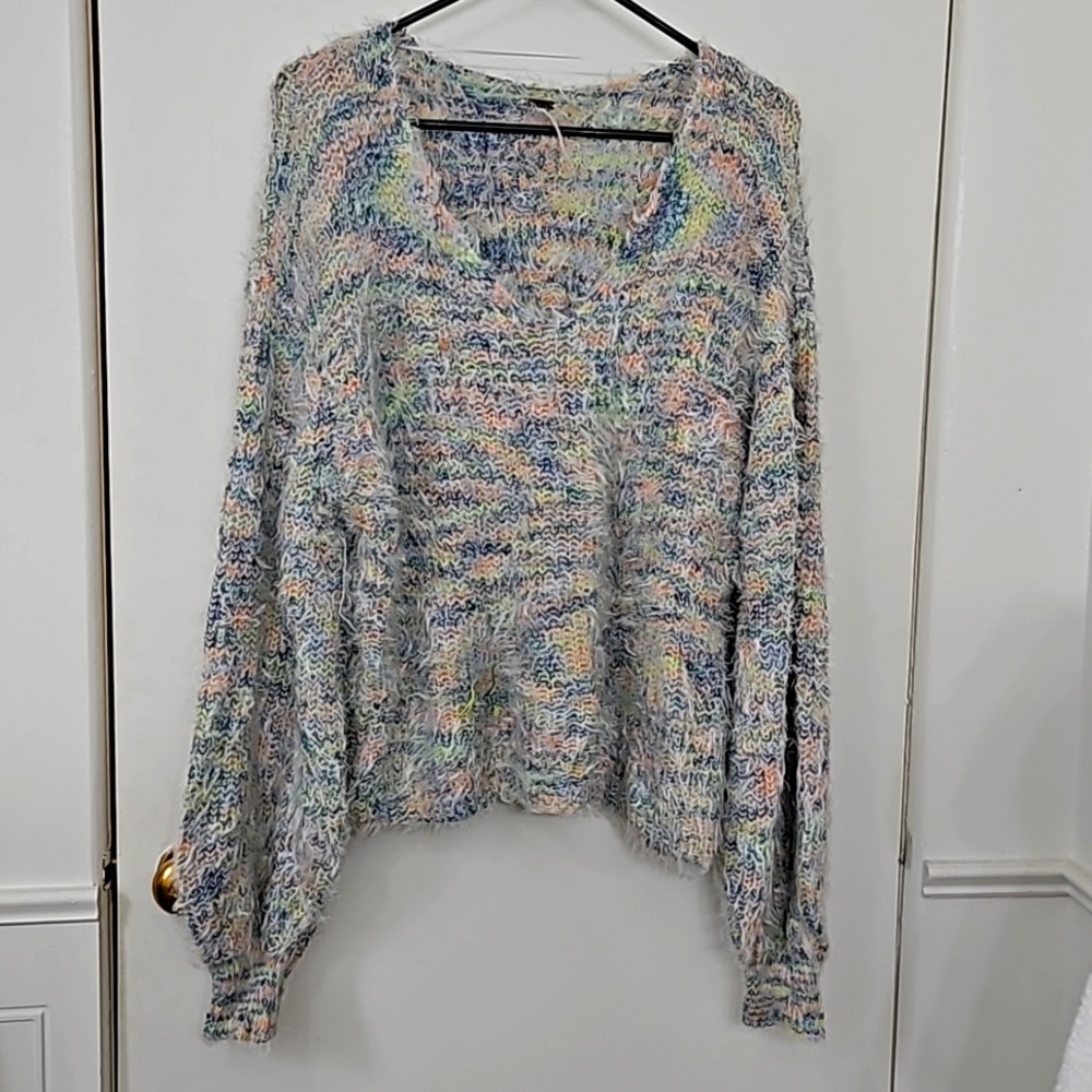 NWOT Free People Gelato Fuzzy Soft Pullover Sweater Z458